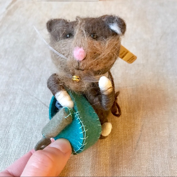 Hand Felted Special Mischievous Kitten Ornament - Picture 3 of 5